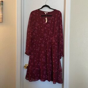 Maurice’s Burgundy Floral Mini Dress XXL